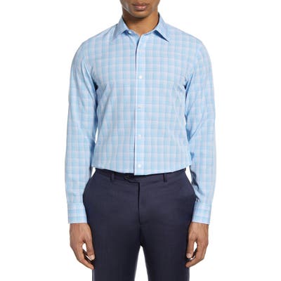 Bonobos Slim Fit Plaid Dress Shirt, Blue
