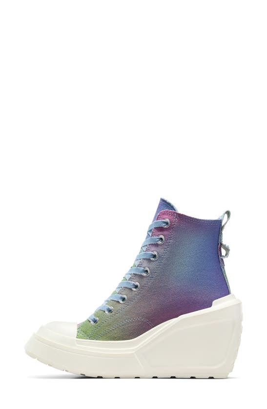 Shop Converse Chuck 70 De Luxe High Top Wedge Sneaker In Blue Egret Multi
