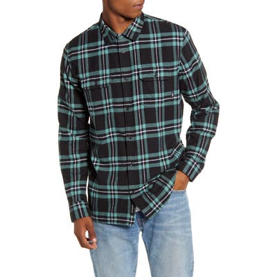 Vans Westminster Plaid Button-Up Flannel Shirt, Black