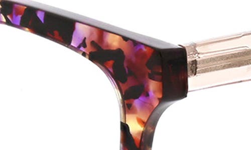 Oscar De La Renta 51mm Square Optical Glasses In Purple Demi
