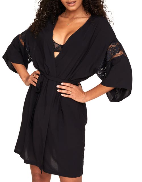 Shop Adore Me Desirae Robe In Black