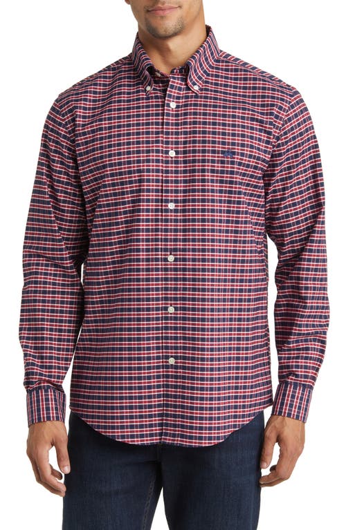 Brooks Brothers Regular Fit Noniron Tattersall Stretch Cotton Button-down Shirt In Pink