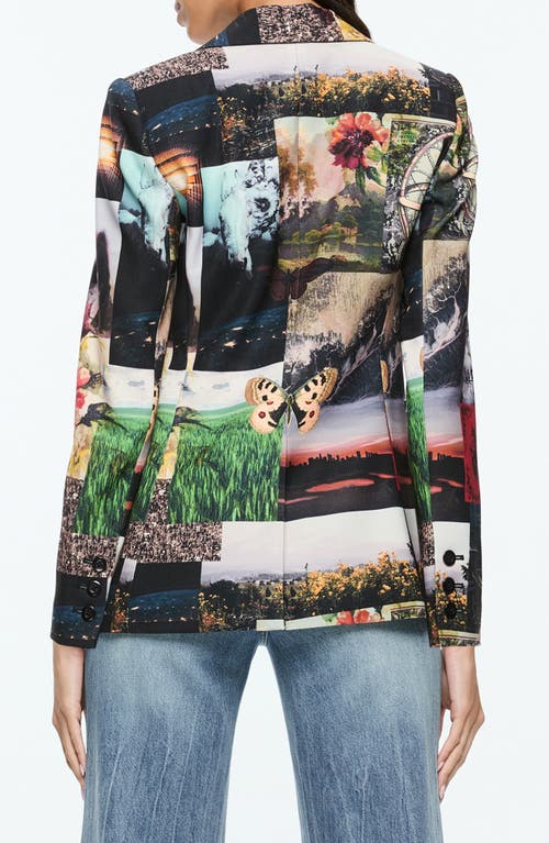 Shop Alice And Olivia Alice + Olivia Macey Print Blazer In Eco Fusion