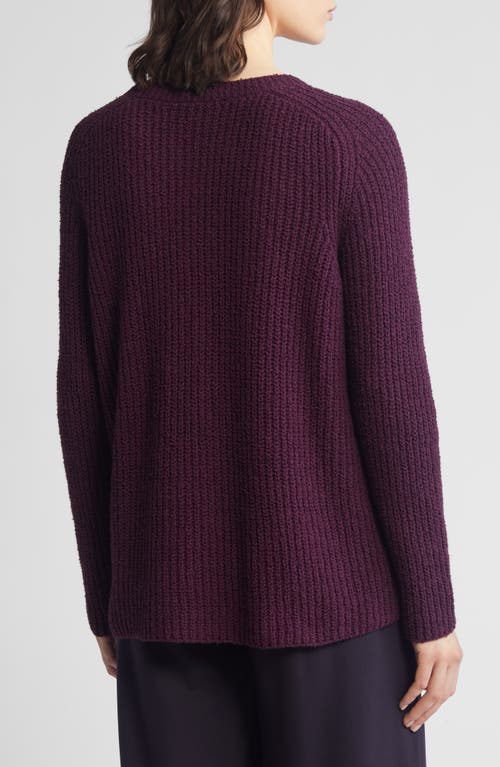 Shop Eileen Fisher Organic Cotton Sweater In Blackberry