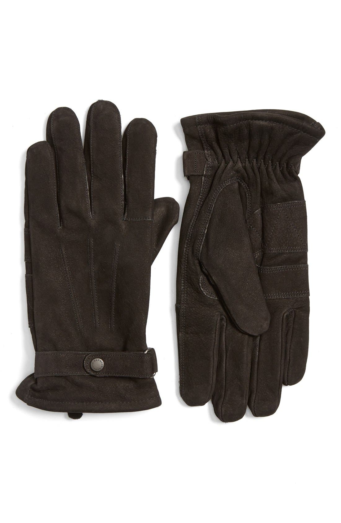 barbour leather gloves