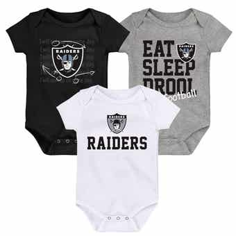 Las Vegas Raiders Newborn Allover Print Raglan Full-Zip Jumper - Black