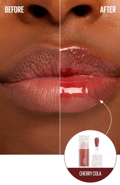 Shop Kaja Juicy Glass Lip Oil In Cherry Cola