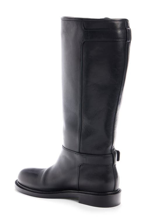 Givenchy Voyou Leather Buckle Tall Moto Boots In Black