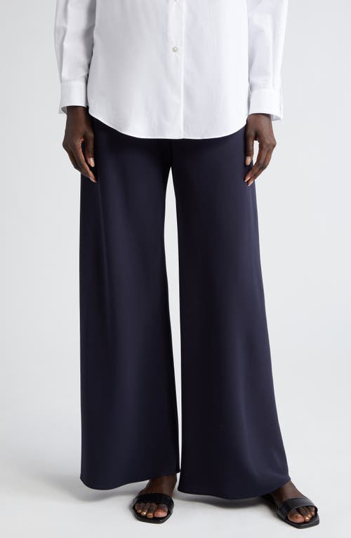 The Row Gala Cady Wide Leg Pants Navy at Nordstrom,