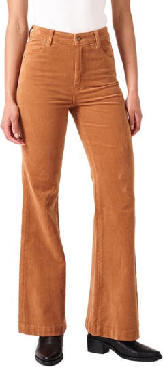 Rolla's Women's Corduroy Flare Jeans Tan 24W x 32L at  Women's  Clothing store