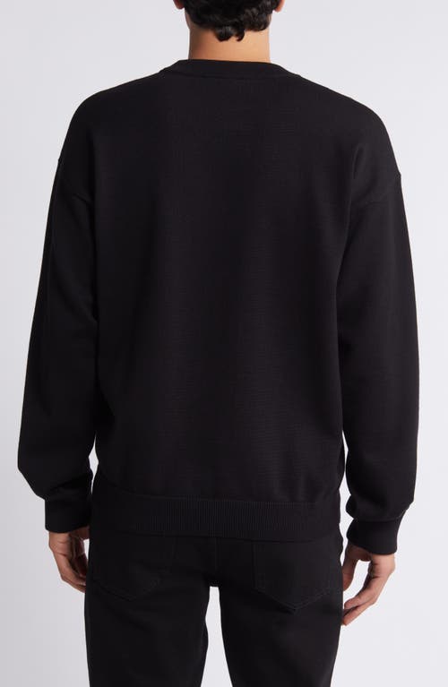 Shop Hugo Boss Hugo Swart Relaxed Sweater In Black