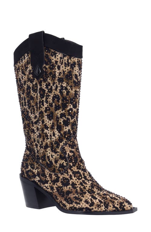 J. Reneé Laylani Pointed Toe Western Boot In Brown/ Black