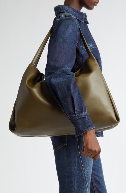 Ferragamo Gancini Medium Leather Tote Bag In Nero