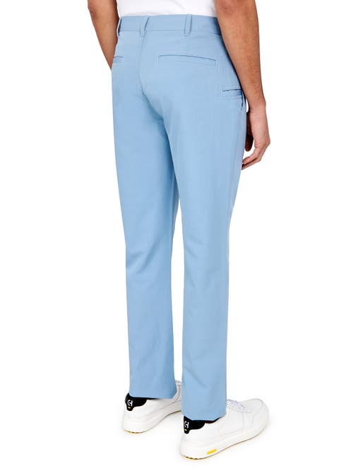 Shop Construct Con.struct Solid Flat Front Performance Pants In Lt Blue