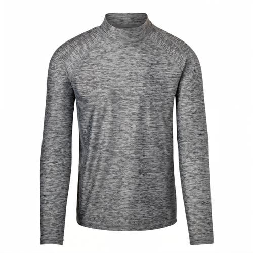 Shop Uv Skinz Long Sleeve Active Sun & Swim Shirt In Grey Jaspe