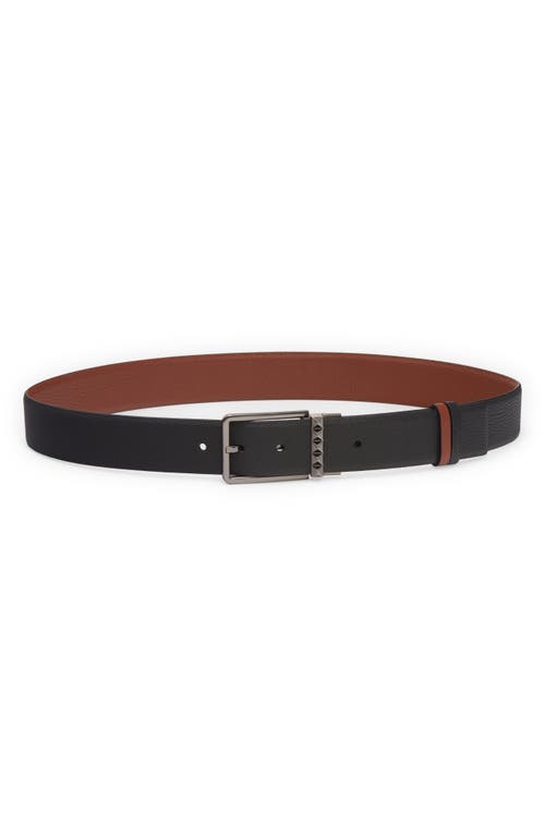 Valentino Garavani Reversible Rockstud Leather Belt In Nero/selleria