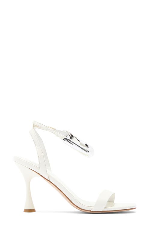 Jeffrey Campbell Banditz Sandal In White-silver