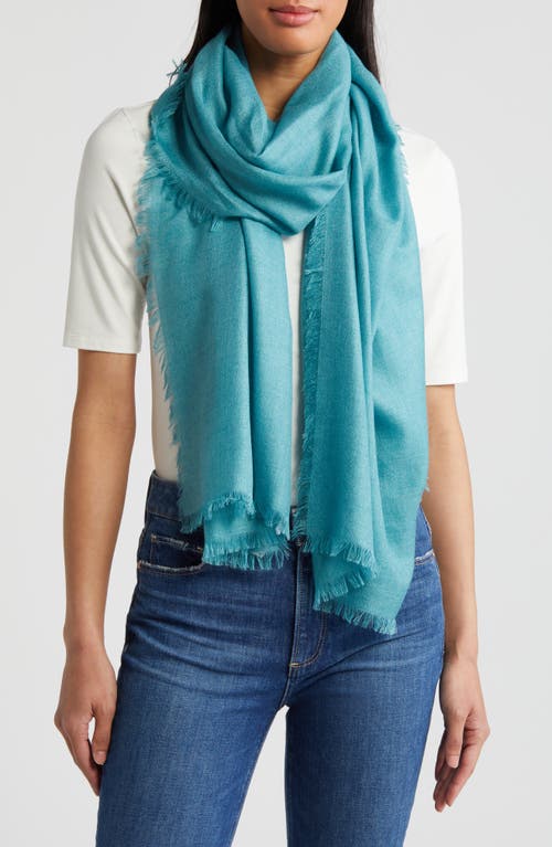 Cashmere & Silk Wrap in Teal