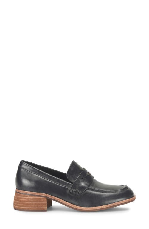 Kork-ease ® Keegan Penny Loafer Pump In Black Leather
