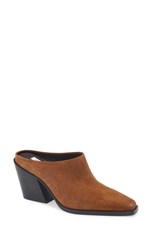 Rag & Bone Joni Suede Western Mules In Brown Suede