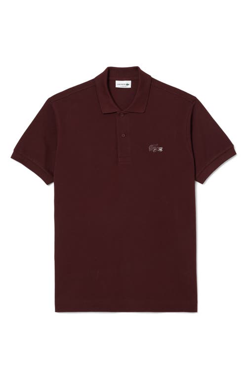 Lacoste Classic L12.12 Polo Dark Burgundy In Expresso