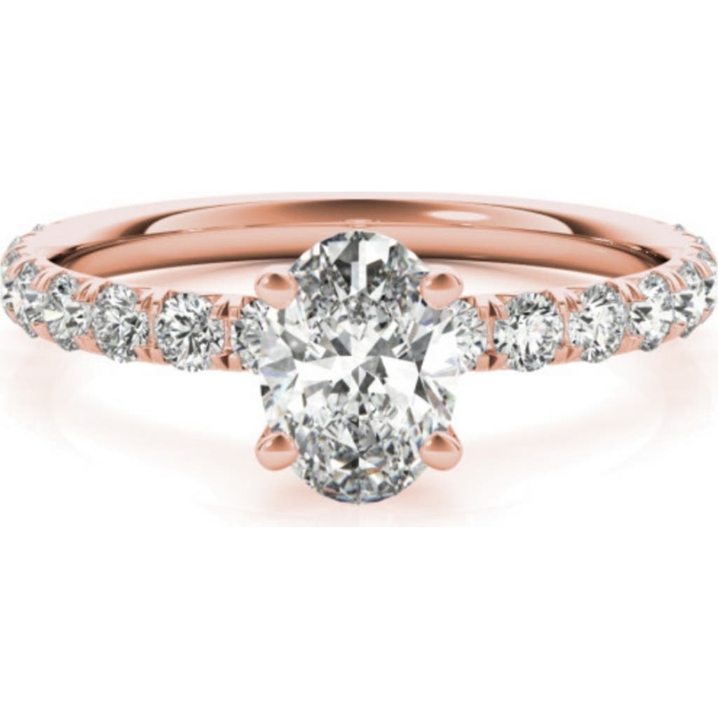 Bliss Diamond 1 1/2ct Oval Diamond Engagement Ring 14k Or Gold Lab Grown In 14k Rose Gold
