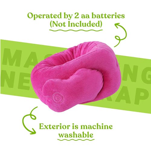 Pursonic Portable Neck & Shoulder Adjustable Massaging Wrap Blue In Pink
