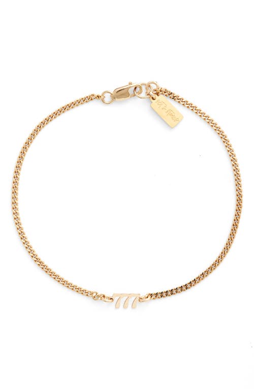 Shop Set & Stones Angel Numbers Bracelet In Gold/777