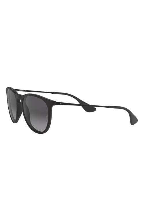 Shop Ray Ban Ray-ban Erika 54mm Gradient Round Sunglasses In Black/grey Gradient