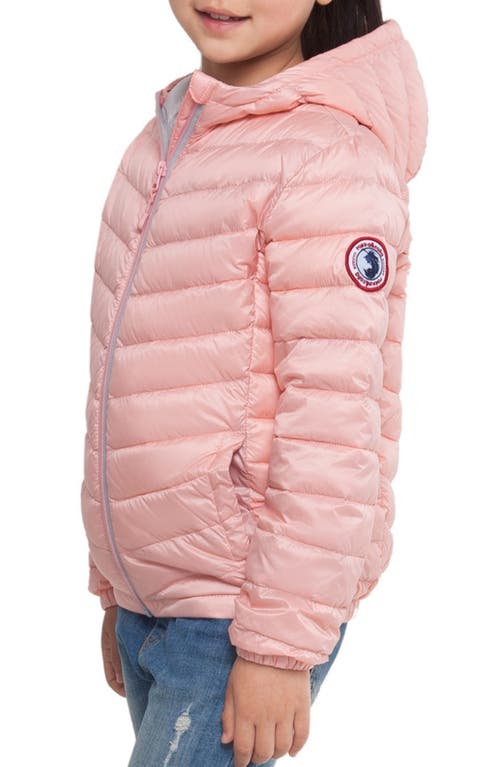 Shop Rokka&rolla Kids' Ultra Light Quilt Packable Down Jacket In Sweet Pink