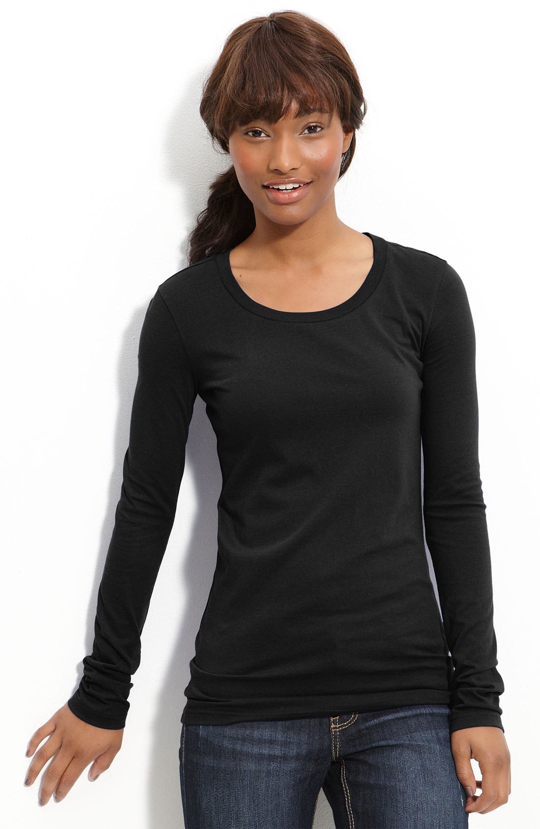 BP. Long Sleeve Crewneck Tee (Juniors) Nordstrom