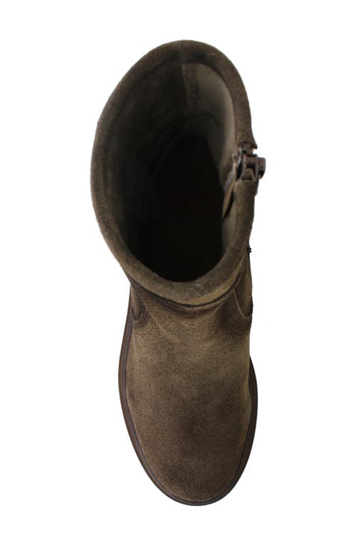 National Comfort Rafaela Platform Bootie In Mocha Suede