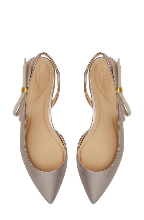 TED BAKER TED BAKER LONDON JANE BOW SLINGBACK HALF D'ORSAY POINTED TOE FLAT 