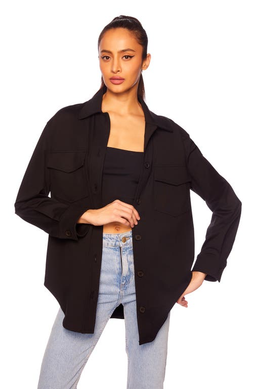 Shop Susana Monaco Shirt Jacket In Black