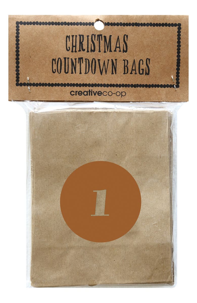 Creative Co Op Christmas Countdown Paper Advent Bags Set Of 24 Nordstrom