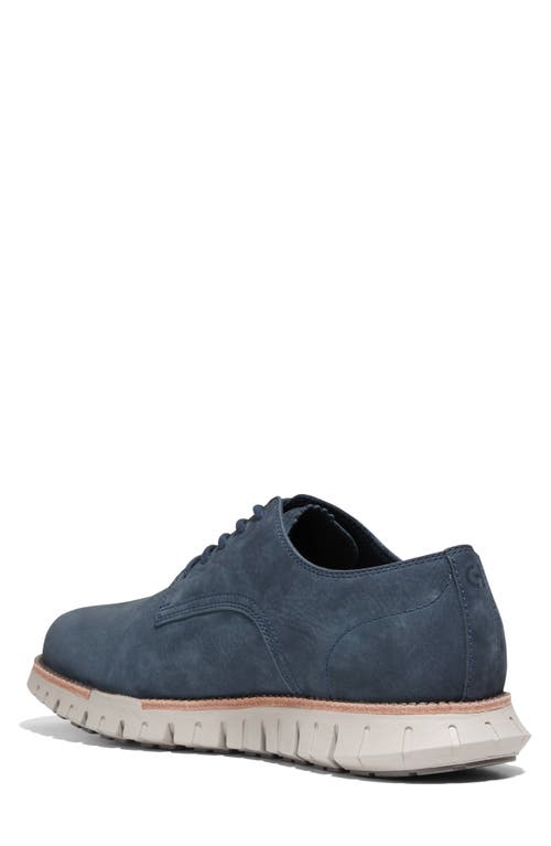 Shop Cole Haan Zerogrand Remastered Plain Toe Derby In Navy Blazer/paloma