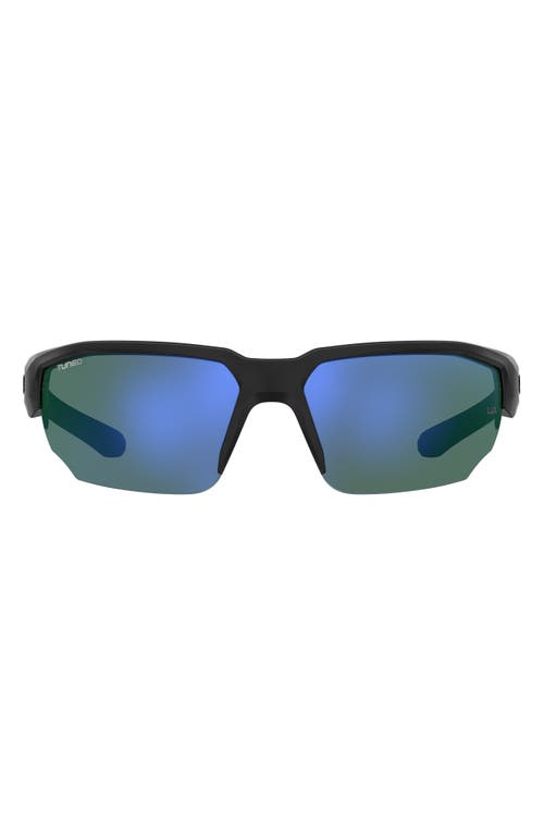 Under Armour 70mm Polarized Oversize Sport Sunglasses In Green