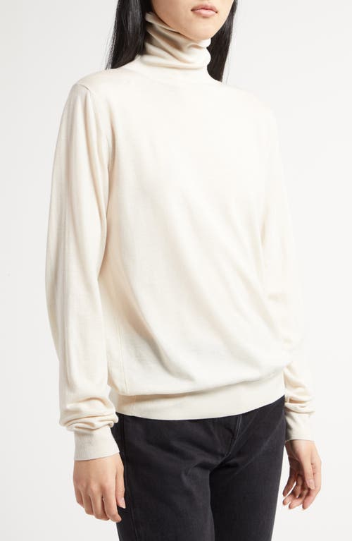 Shop The Row Heva Wool Turtleneck Sweater In Shell