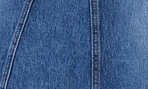 Wash Lab Denim Paneled Denim Midi Skirt In Double Blue