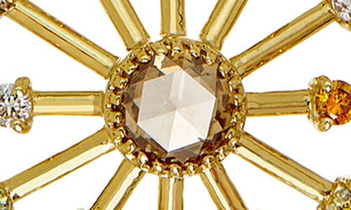 Sethi Couture Leena Multicolor Diamond Pendant In Yellow Gold