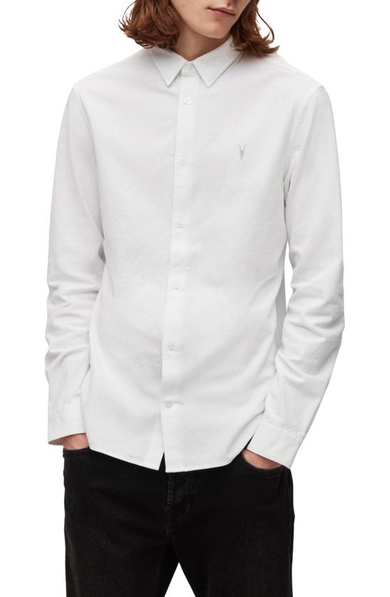 Shop Allsaints Lovell Slim Fit Button-up Shirt In White