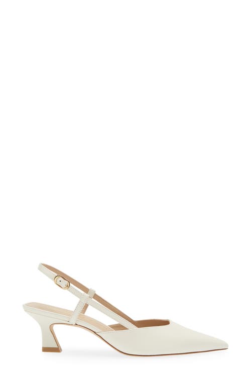 Shop Stuart Weitzman Vinnie 50 Slingback Pump In Cream