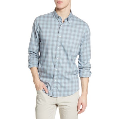 Faherty Movement Check Button-Up Shirt, Blue