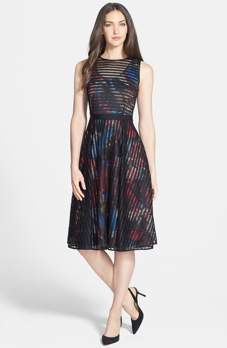Rachel Roy Stripe Lace Overlay Dress | Nordstrom