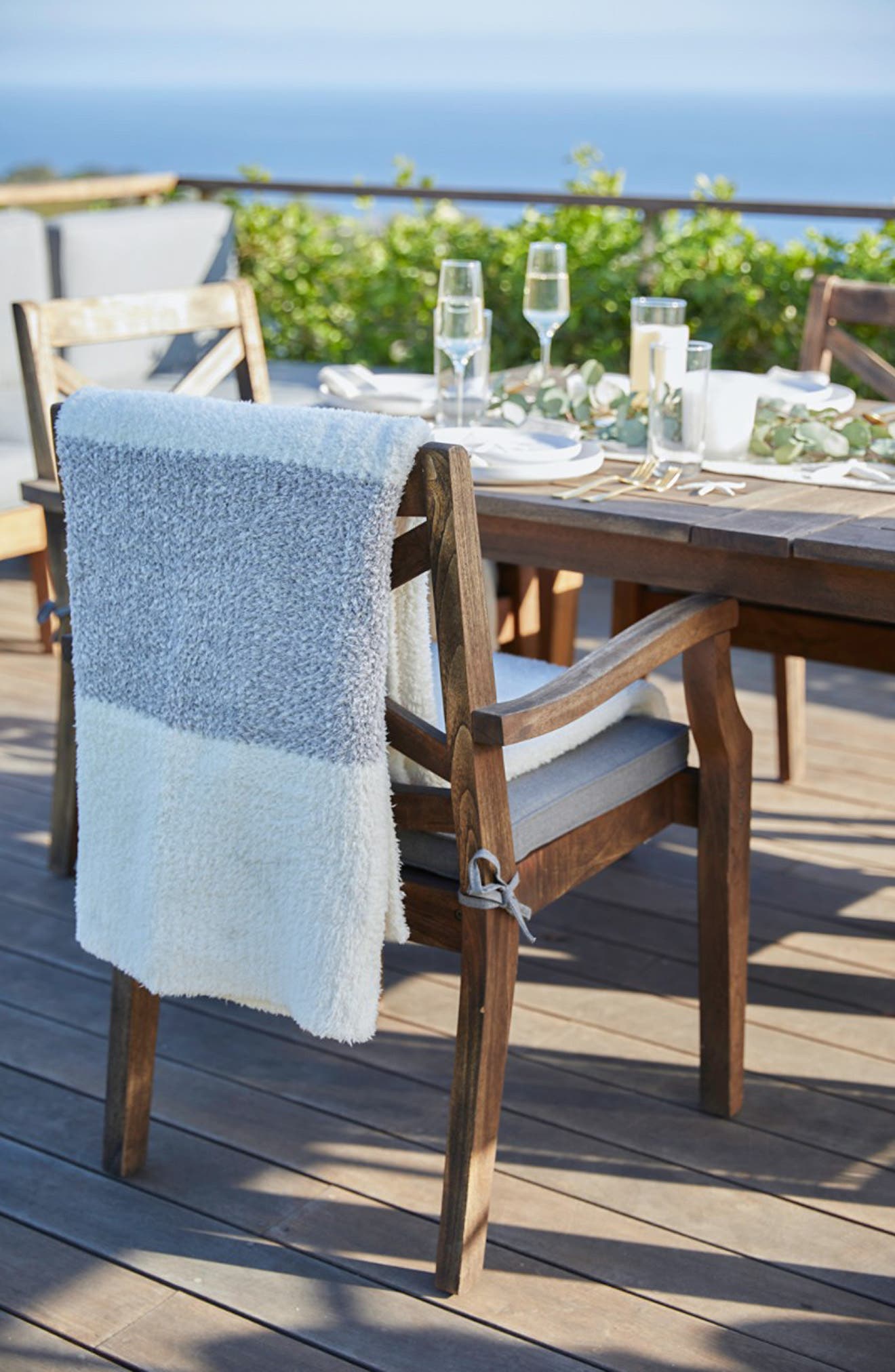 Barefoot Dreams® Luxe Heathered Stripe Throw Blanket Nordstromrack