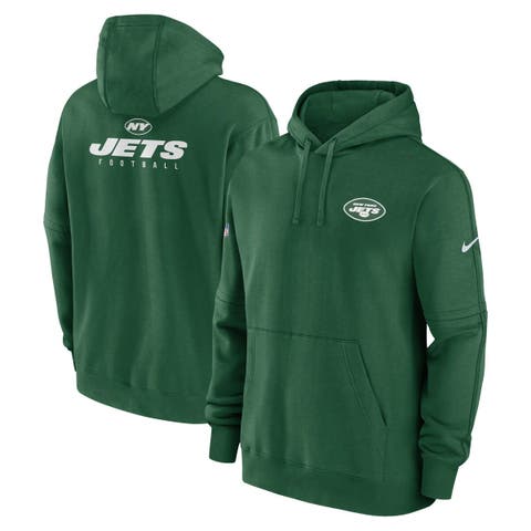 Nike Men's New York Jets Therma-FIT Wordmark Dark Grey Heather Hoodie