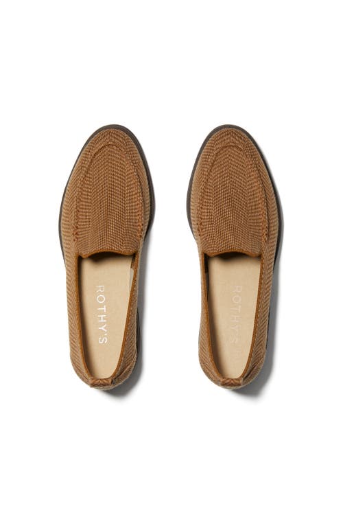 Shop Rothys Rothy's The Lug Loafer In Teak Herringbone