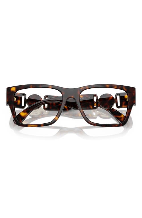 Versace 55mm Pillow Optical Glasses In Havana