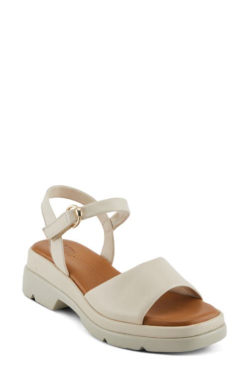 Spring Step Huntington Ankle Strap Platform Sandal In Ivory