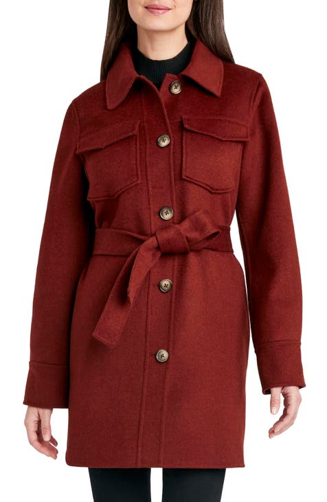 Ba&Sh - Tao Double-Breasted Wool-Blend Overcoat - Womens - Red